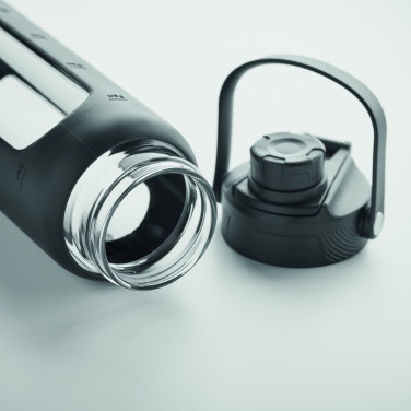 Logo trade promotional gifts image of: Glass bottle with sleeve 750 ml