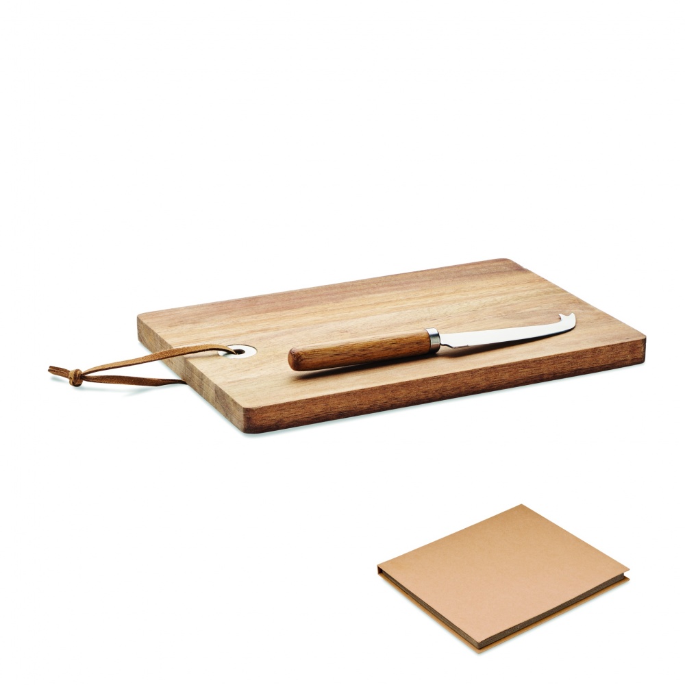 Logotrade promotional gift image of: Acacia wood cheese board set Hannover