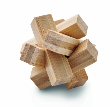 Logo trade promotional gifts picture of: Bamboo brain teaser star shape
