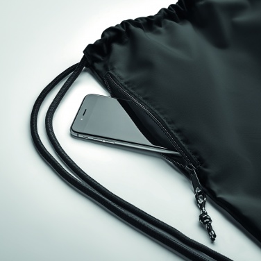 Logo trade business gift photo of: Large drawstring bag 300D RPET