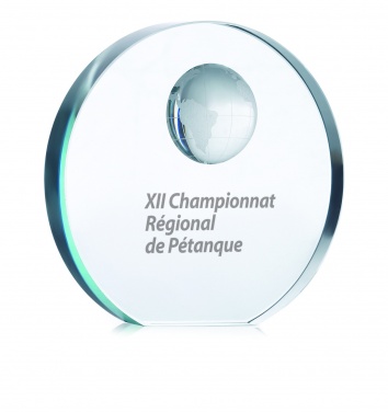Logo trade advertising products image of: Globe glass trophy