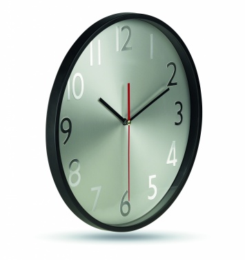 Logotrade promotional item picture of: Wall clock w silver background
