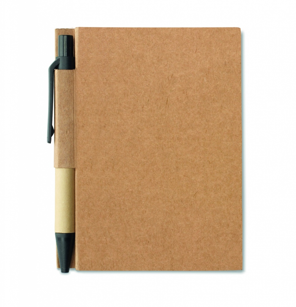 Logo trade advertising products image of: Recycled notebook with pen