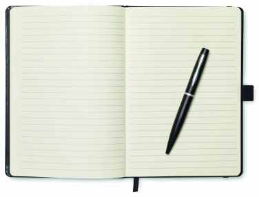Logo trade promotional merchandise image of: A5 notebook with pen 72 lined