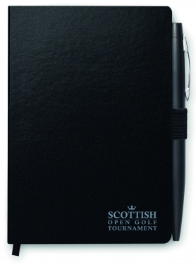 Logo trade promotional products image of: A5 notebook with pen 72 lined