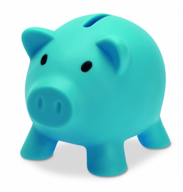 Logo trade business gifts image of: Piggy bank
