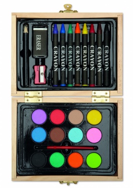 Logotrade advertising product image of: Painting set in wooden box