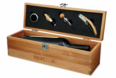 Logotrade corporate gift image of: Wine set in bamboo box