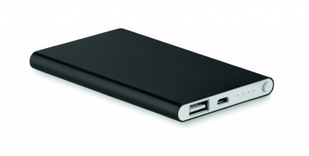 Logo trade promotional merchandise image of: Flat power bank 4000 mAh