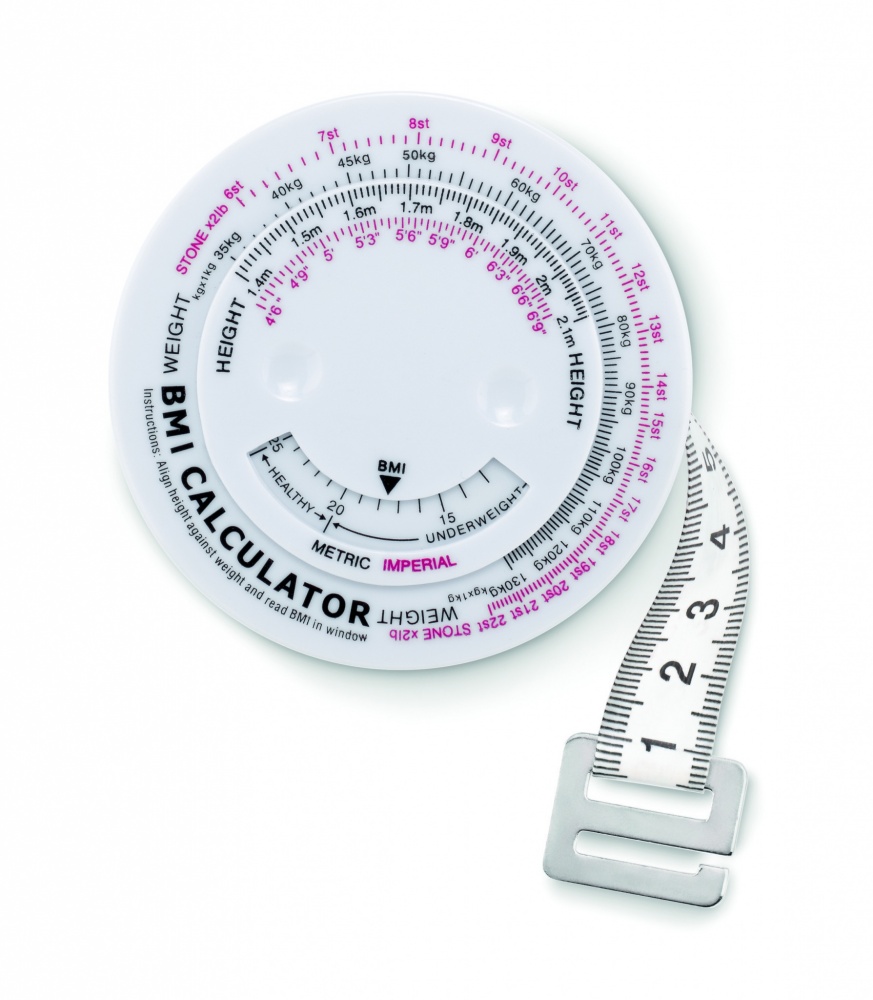 Logo trade promotional products image of: BMI measuring tape