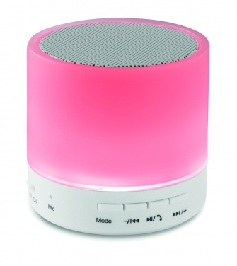 Logo trade promotional items image of: Round wireless speaker LED