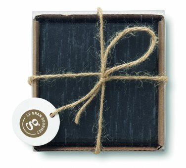 Logo trade promotional gifts picture of: Slate coasters with EVA bottom