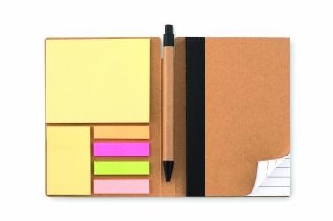 Logo trade promotional products image of: Notebook w/pen & memo pad