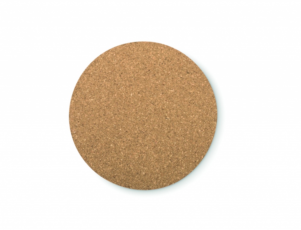 Logo trade promotional giveaway photo of: Round cork coaster
