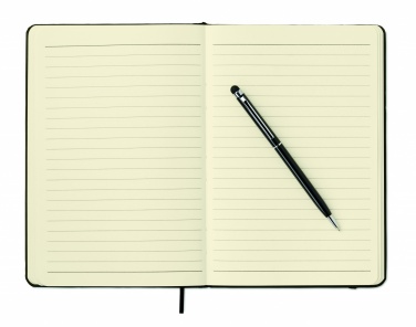 Logo trade advertising products picture of: A5 notebook w/stylus 72 lined