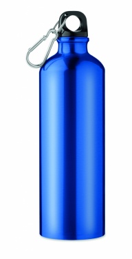 Logo trade corporate gift photo of: Single-walled 750 ml aluminum bottle with a carabiner and customizable printing
