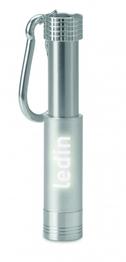 Logo trade promotional gift photo of: Aluminium/ABS LED key ring Aizkraukle