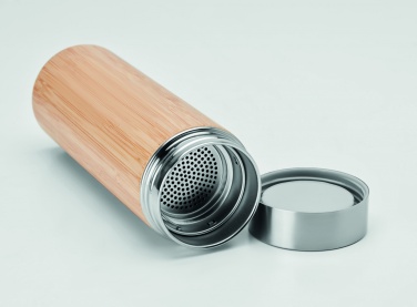 Logotrade promotional merchandise picture of: Double wall bamboo flask 400ml