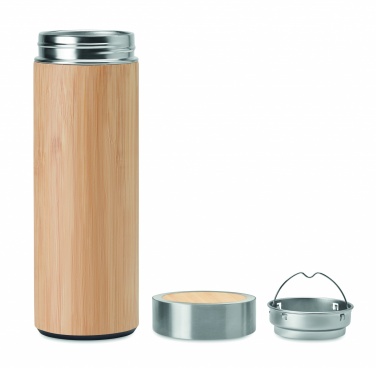 Logotrade promotional merchandise photo of: Double wall bamboo flask 400ml
