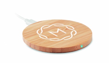 Logotrade promotional giveaways photo of: Wireless charger bamboo 5W
