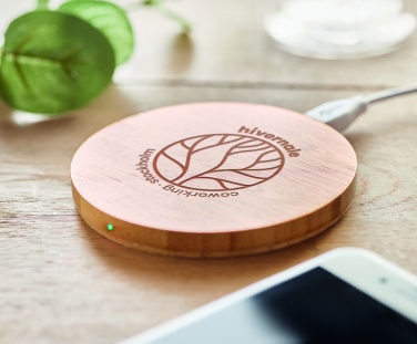 Logotrade promotional gifts photo of: Wireless charger bamboo 5W