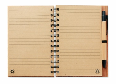 Logotrade promotional item image of: Bamboo notebook with pen lined BAMBLOC