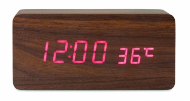 Logo trade promotional gift photo of: LED clock/5W wireless charger