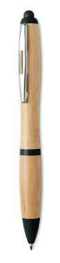 Logo trade promotional product photo of: Ballpoint pen made of ABS and bamboo