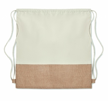 Logotrade corporate gift image of: Drawstring bag w/ jute details