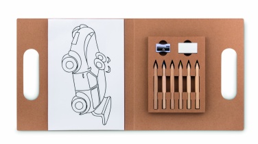 Logo trade promotional merchandise picture of: Colouring set with 6 pencils