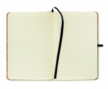 Logo trade promotional merchandise image of: A5 cork notebook 96 lined