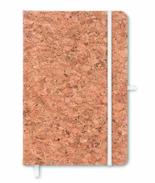 Logo trade corporate gift photo of: A5 cork notebook 96 lined