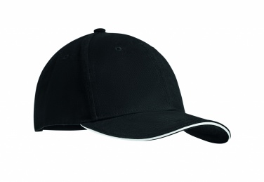 Logo trade promotional giveaways image of: Brushed heavy cotton 6 panel Ba