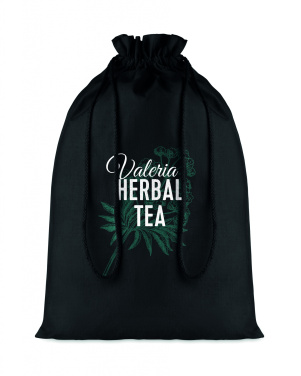 Logo trade corporate gifts picture of: Large Cotton draw cord bag black