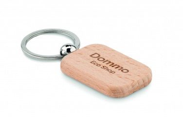 Logo trade corporate gift photo of: Rectangular wooden key ring Bauska