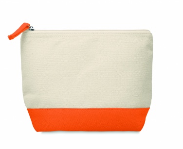 Logo trade advertising products image of: Bicolour cotton cosmetic bag