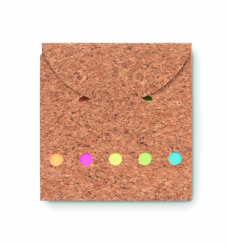 Logo trade promotional product photo of: Cork sticky note memo pad
