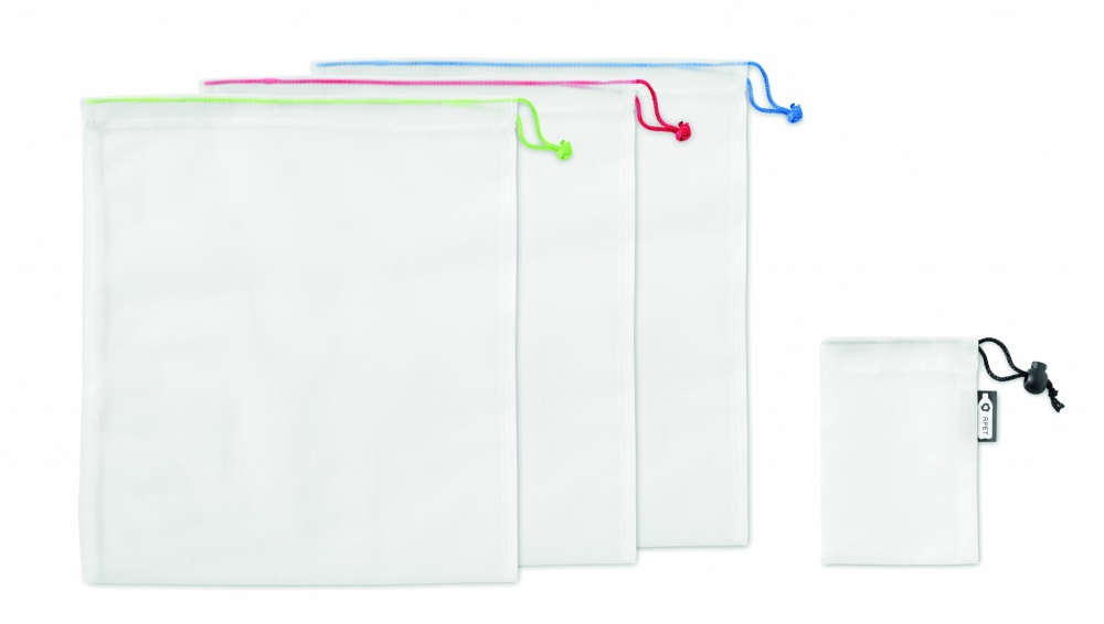 Logotrade promotional product image of: Set of 3 RPET mesh food bags