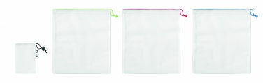Logo trade promotional products picture of: Set of 3 RPET mesh food bags