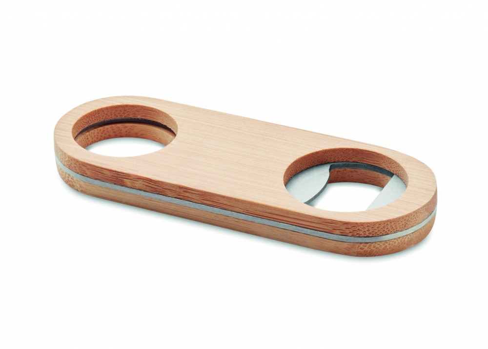 Logotrade promotional items photo of: Oval Bamboo bottle opener VALBAMPER