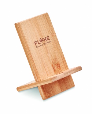 Logo trade corporate gifts picture of: Bamboo phone stand/ holder WHIPPY