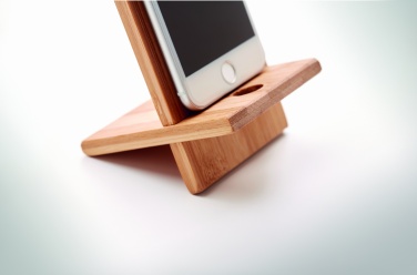 Logotrade promotional products photo of: Bamboo phone stand/ holder WHIPPY