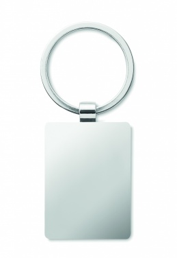 Logo trade promotional giveaways picture of: Rectangular key ring bamboo WEST