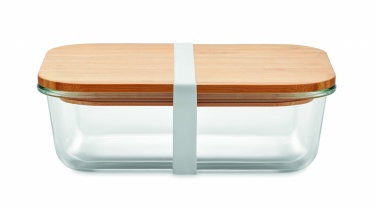 Logo trade promotional gifts image of: Glass lunchbox with bamboo lid