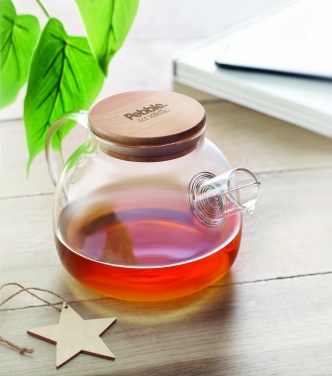 Logo trade corporate gifts image of: Teapot borosilicate glass 850ml