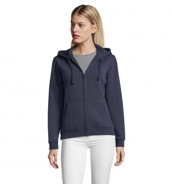 Logo trade promotional products picture of: SPIKE WOMEN ZIP HOOD SWEAT