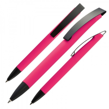 Logo trade promotional products picture of: Metal ballpen soft touch BRESCIA