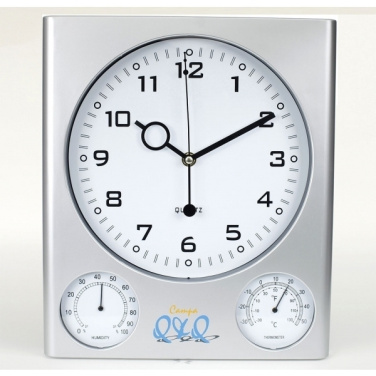 Logo trade business gifts image of: Plastic wall clock DEN HAAG