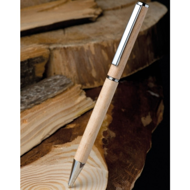 Logo trade business gift photo of: Wooden ballpen HEYWOOD