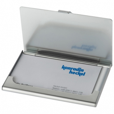 Logotrade promotional products photo of: Metal business card holder CORNWALL